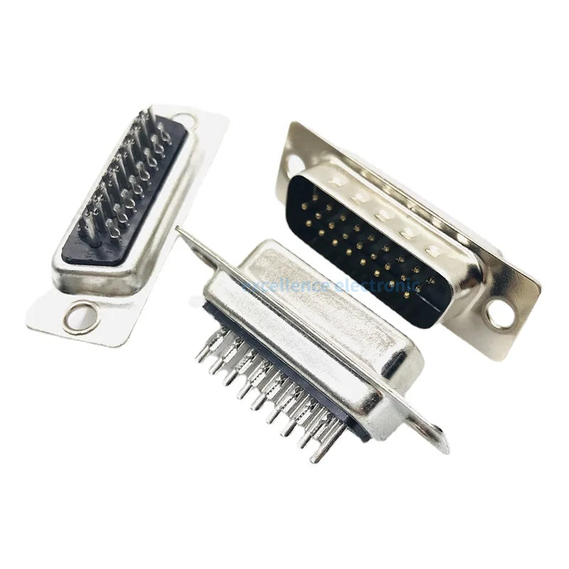 5pcs DB26 26 Pin HDB26 Male Female 3 Rows Solder Type D-Sub Connector Socket Adapter Peaceful Pleasures Health and Wellness male