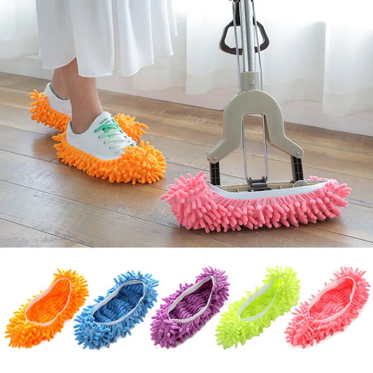 Microfiber Mop Slippers – Washable Floor Cleaning Shoe Covers Floor Cleaning Slippers Peaceful Pleasures Health and Wellness