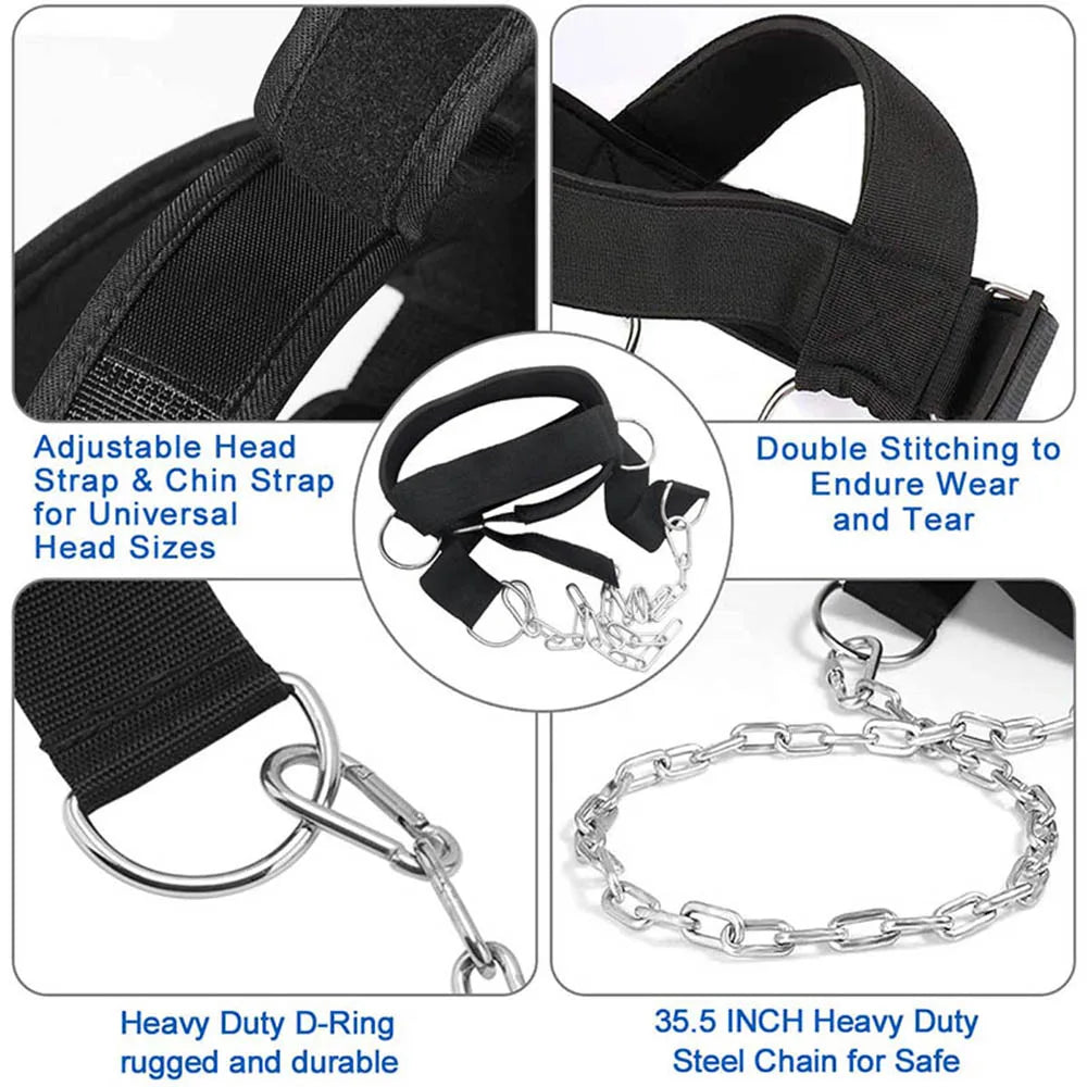 Adjustable Head Neck Training Harness – Weight Bearing Gym Strap