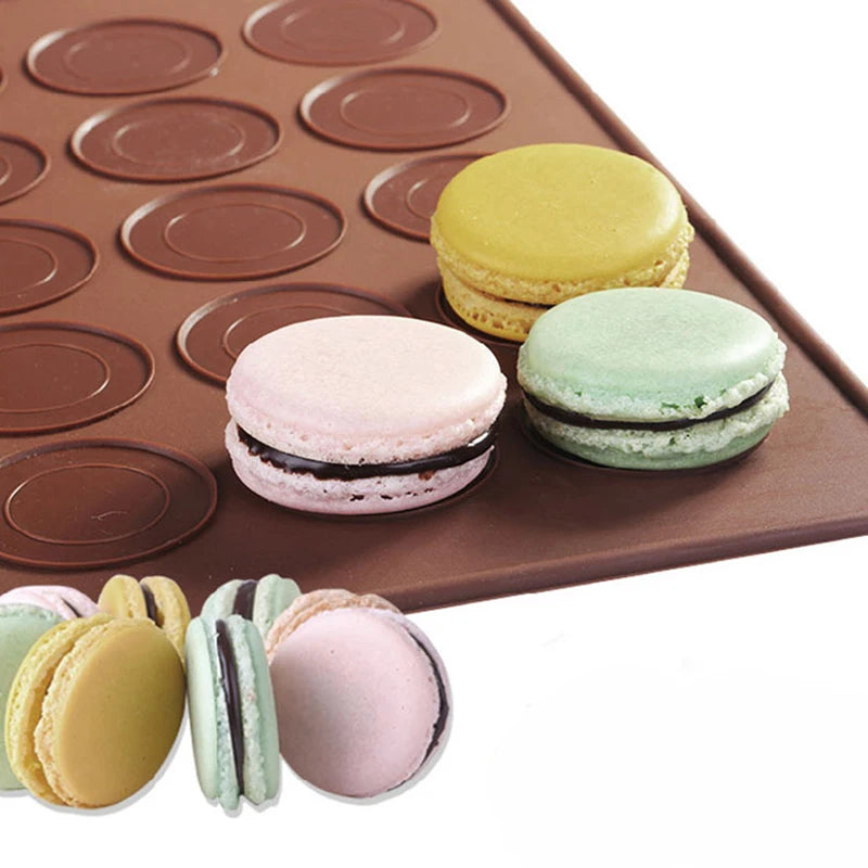 48-Cavity Silicone Macaron Baking Mat – Non-Stick Oven Sheet Mold for Macarons & Pastries