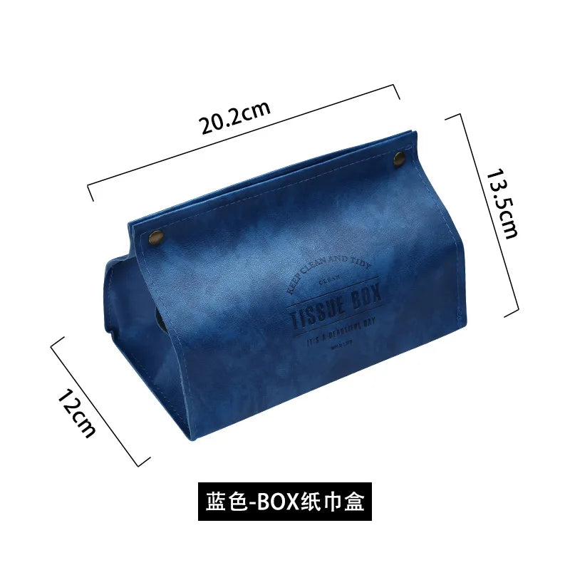 PU Leather Tissue Box & Napkin Holder – Portable Elegant Container for Home, Car & Office | 5 Colors