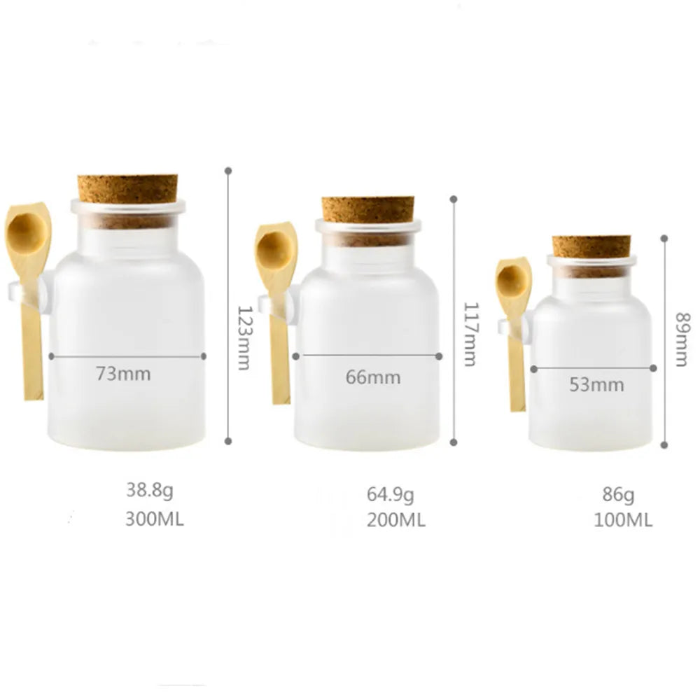 Matte Round Cork Jar 100–500ml | Bath Salt & Cosmetic Storage