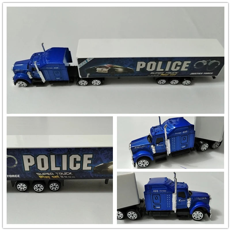 Sliding Alloy Truck Model Diecast Car Toy Container Oil Tank