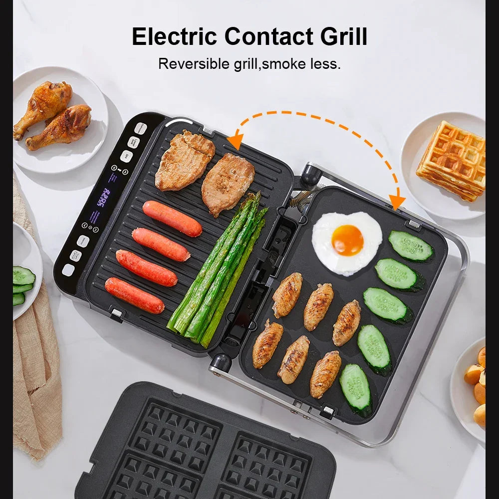 BioloMix 2000W Electric Contact Grill & Panini Press | BCG02D Peaceful Pleasures Health and Wellness