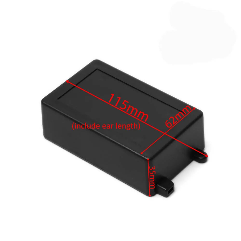 Waterproof ABS Plastic Project Box | Black Electronic Enclosure