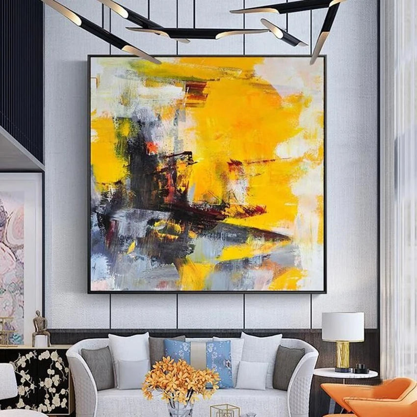 Handmade Canvas Oil Painting Frameless Abstract Art Home Decor Salon Hanging Poster Acrylic Raw Living Room Bedroom Restaurant Peaceful Pleasures Health and Wellness