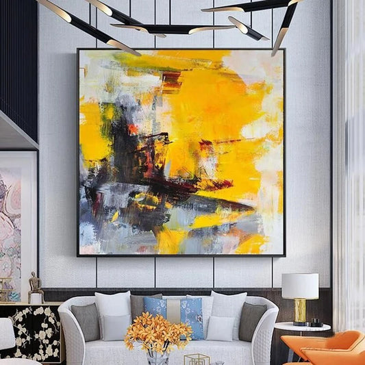Handmade Canvas Oil Painting Frameless Abstract Art Home Decor Salon Hanging Poster Acrylic Raw Living Room Bedroom Restaurant Peaceful Pleasures Health and Wellness