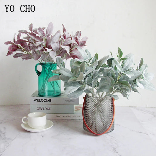 YO CHO 38cm Silk Artificial Rabbit Ear Vine Leaf | DIY Decor