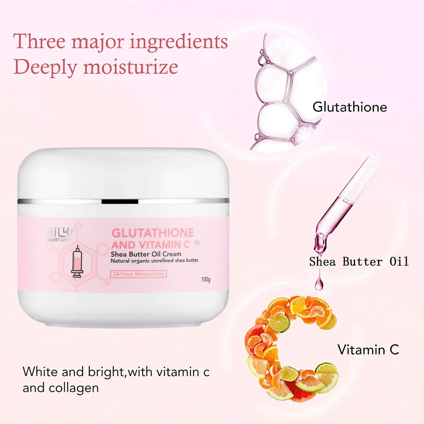 AILKE Whitening & Brightening Body Cream with Shea Butter 100ml Peaceful Pleasures Health and Wellness