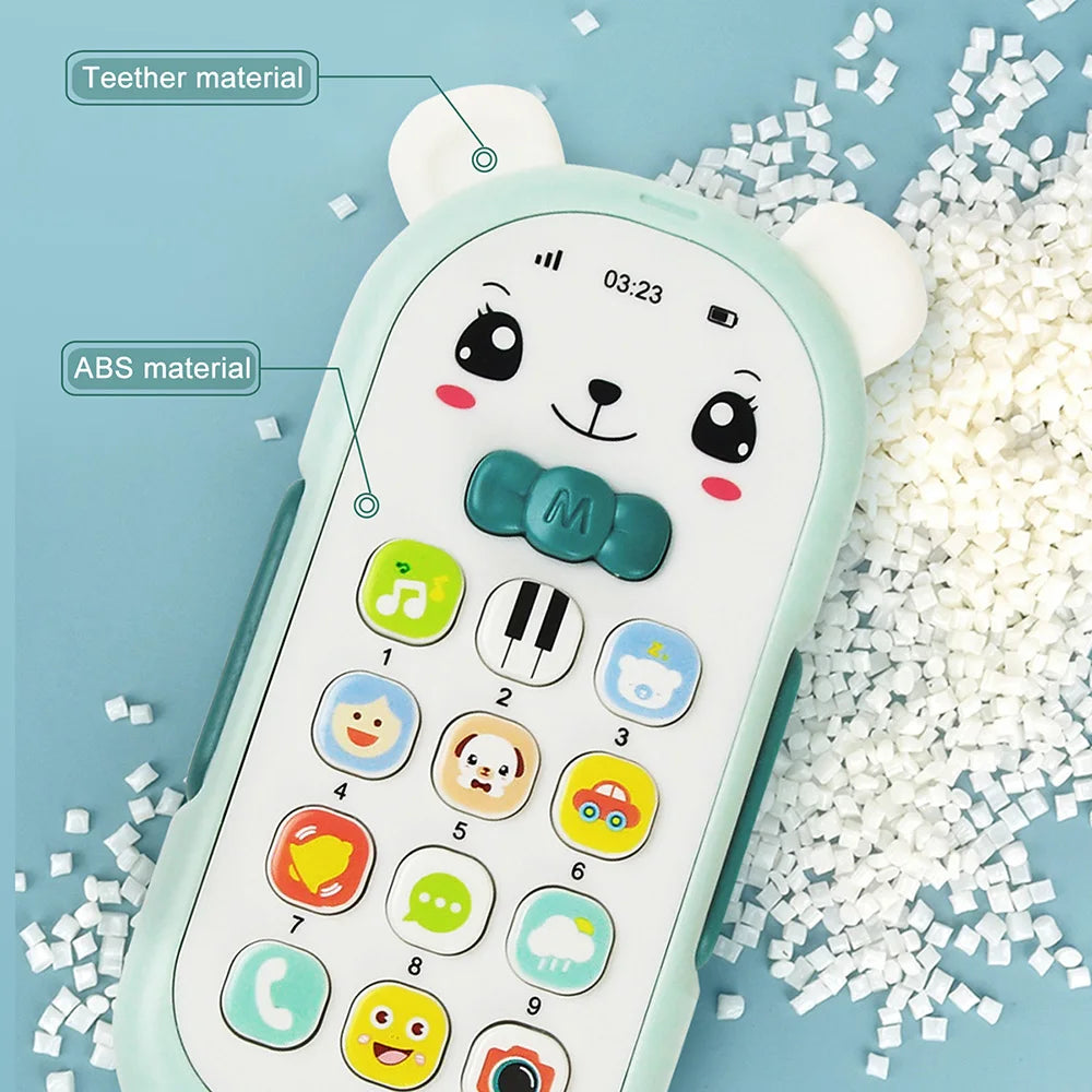 Baby Musical Mobile Phone Cartoon Teether Sound Light Telephone