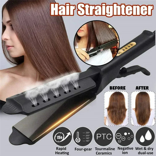 Ceramic Tourmaline Ionic Flat Iron | 4-Gear Hair Straightener Peaceful Pleasures Health and Wellness