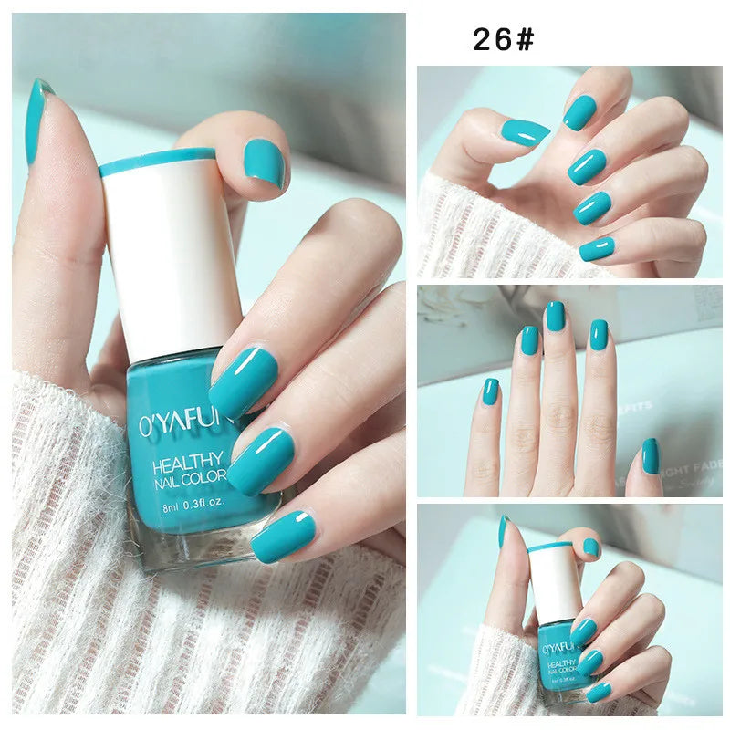 Quick-Dry Tearable Nail Polish | Glitter Matte Waterproof 40 Colors
