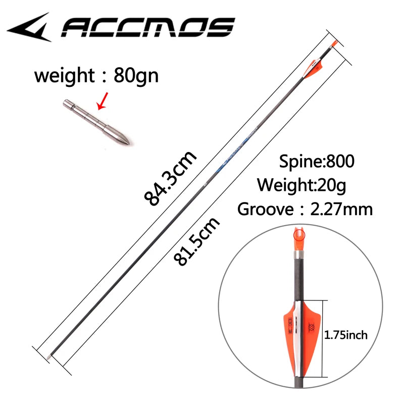 6 ID4 Finished Carbon Arrows Spine 200 250 300 350 400 500 600 700