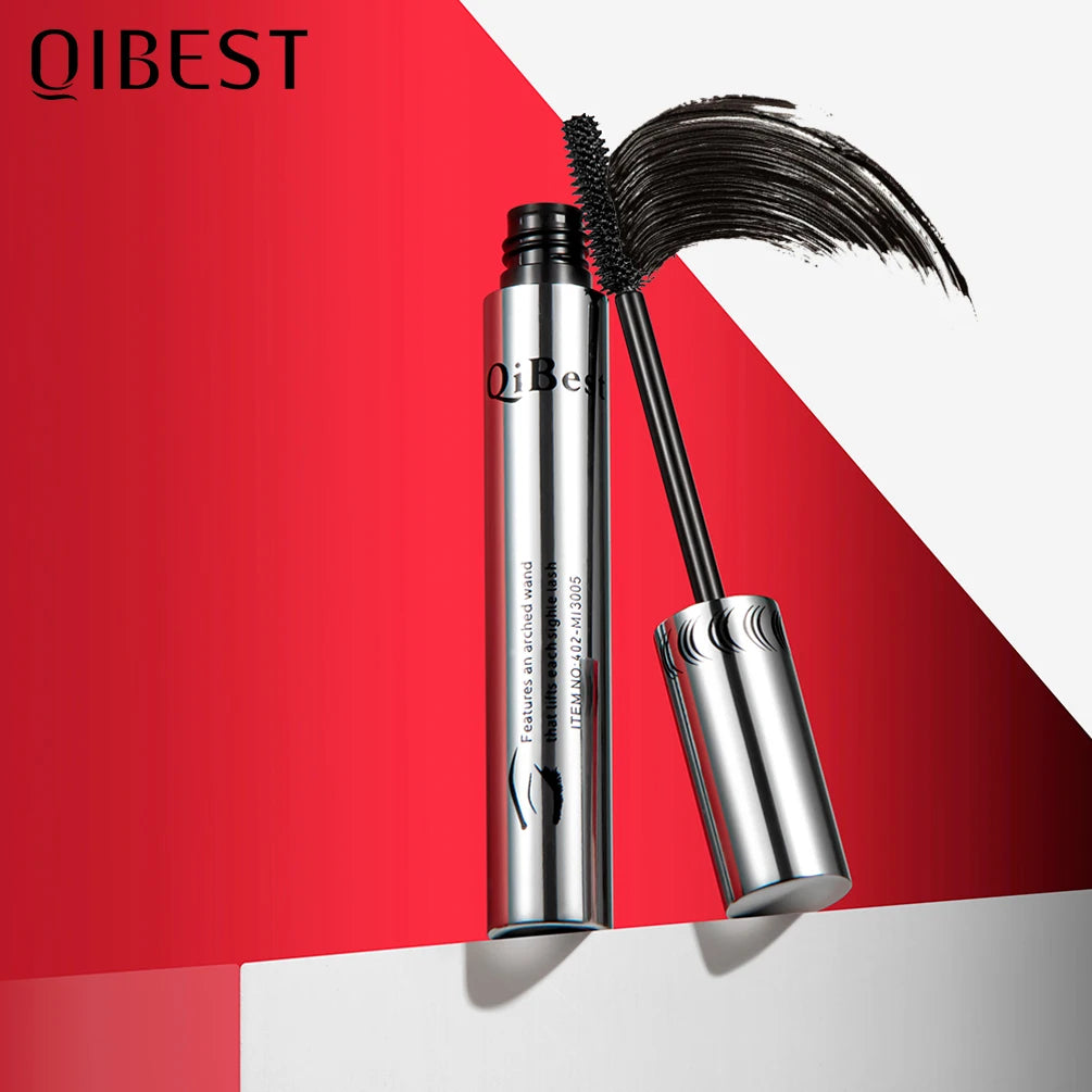 QIBEST Black Mascara 4D Volume Waterproof Lash Eyelashes Extension Lengthening Eyelashes Liquid Rimel Mascara Cosmetics Makeup Peaceful Pleasures Health and Wellness