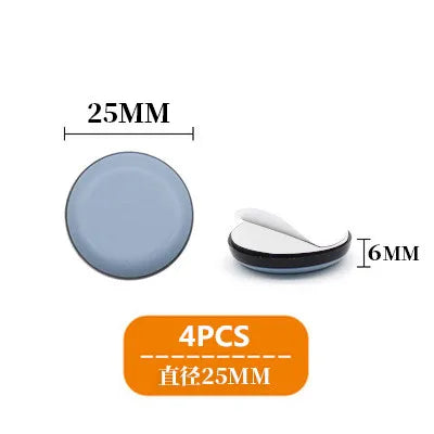 4-Pack Self-Adhesive Rubber Floor Protector Pads – Furniture Glides