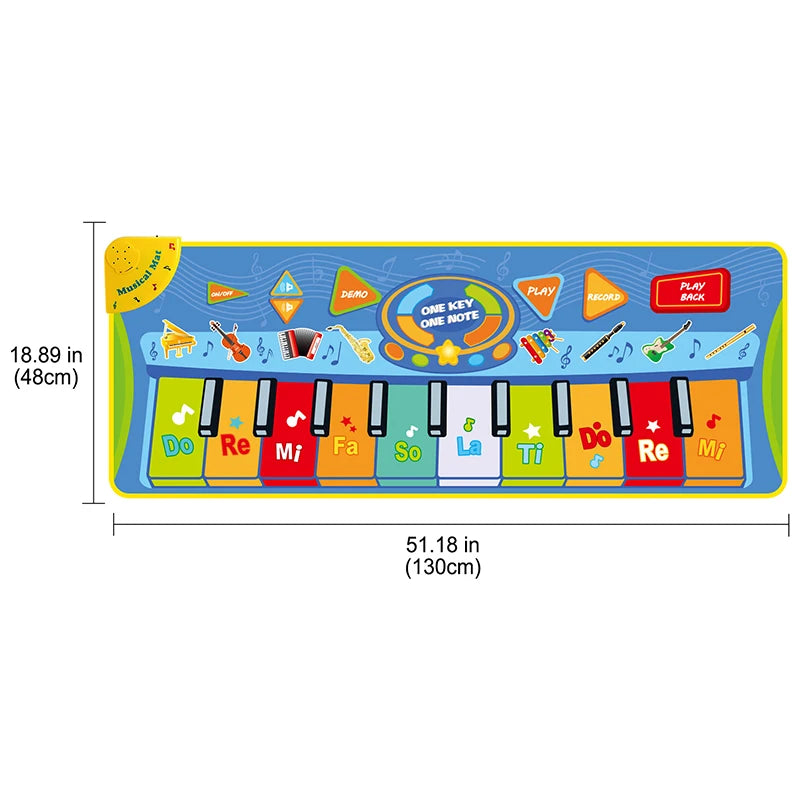 130 Music Playing Mat Instruments Voices Singing Play Game Carpet