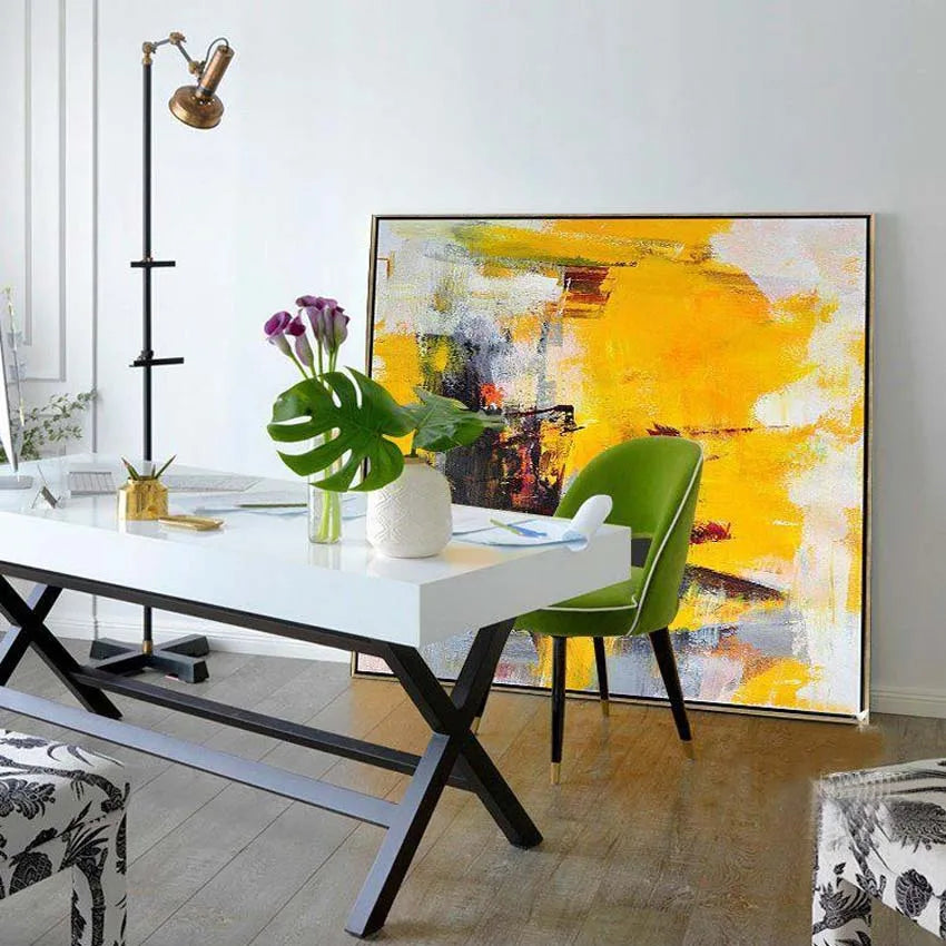 Handmade Canvas Oil Painting Frameless Abstract Art Home Decor Salon Hanging Poster Acrylic Raw Living Room Bedroom Restaurant Peaceful Pleasures Health and Wellness