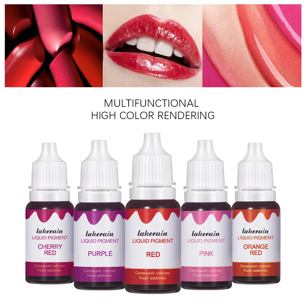 10ml Lip Gloss Liquid Pigment Flavor Essence Oil Drop for Clear Lip Gloss Base Gel Lip Glaze Odorless Moisturizing Lipgloss Base Peaceful Pleasures Health and Wellness