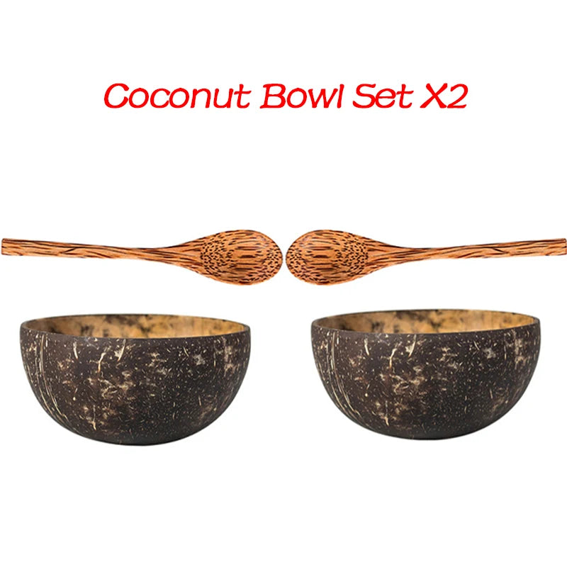 Natural Coconut Shell Bowl – Handcrafted Eco-Friendly Serving Bowl for Fruit, Salad, Rice & Ice Cream