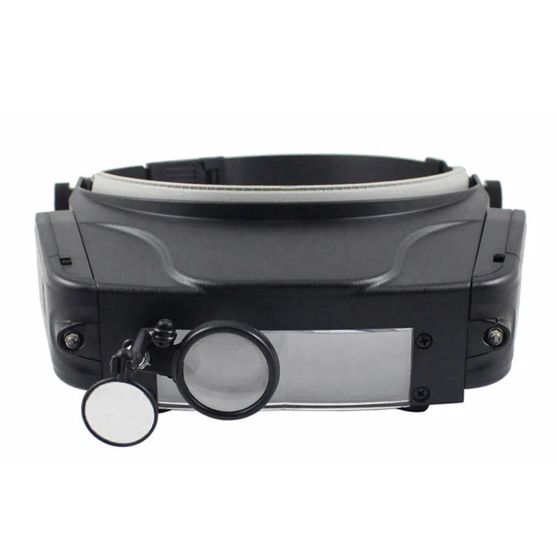 Optical ABS Multiple Head-mounted Magnifying Glass LED Reflective Lens Surgery Loupe Peaceful Pleasures Health and Wellness 1.5X 3x 6.5x 8x