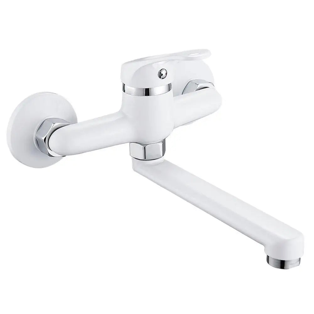 AOGUTU Wall Mounted Single Handle Kitchen Faucet Hot Cold Mixer