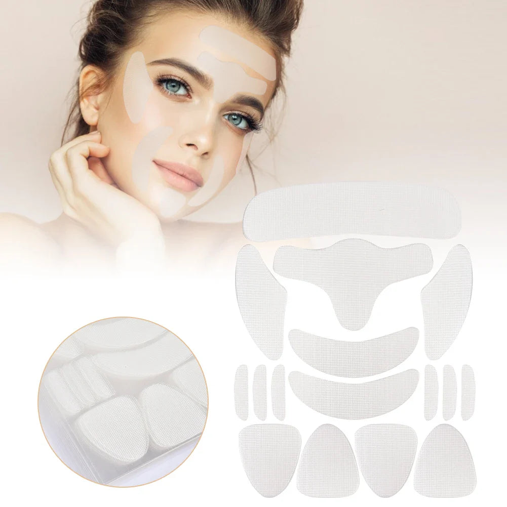 256-Piece Silicone Facial Smoothing Patches – Face, Neck & Eye