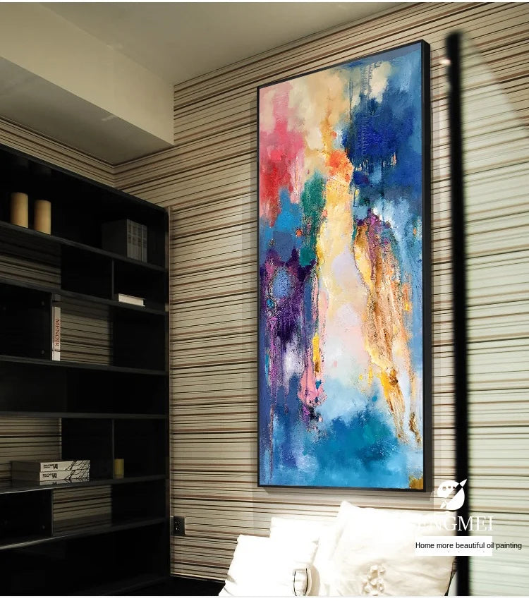 Hand-painted Abstract Abstract Murals, Living Room Paintings, Villa Paintings, Hand Painted Abstract Peaceful Pleasures Health and Wellness