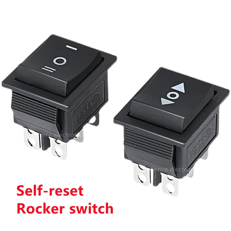 2PCS Self Reset Rocker Switch Momentary KCD4 Power Switch ON-OFF-ON Reset 3 Position 6 Pins 16A 250VAC/ 20A 125VAC Peaceful Pleasures Health and Wellness