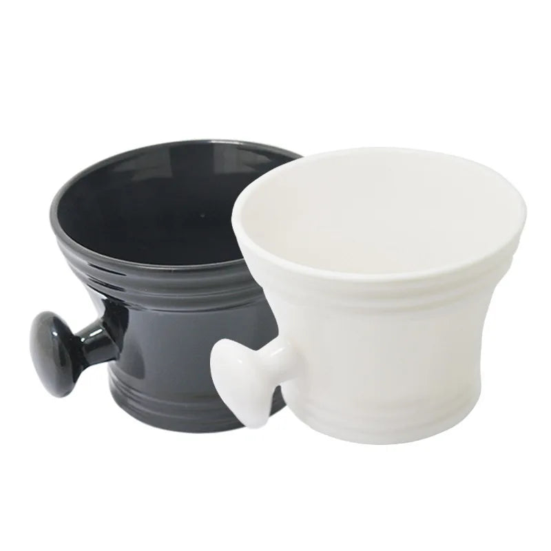 Mens Shaving Soap Bowl Barber Beard Cleaning Tools Cup Durable Handle Soap Mug Bowl Home Salon Barbershop Shaving Appliance Peaceful Pleasures Health and Wellness