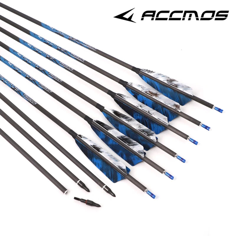 6 12 Carbon Arrow Practice Hunting Arrows Removable Tips Compound