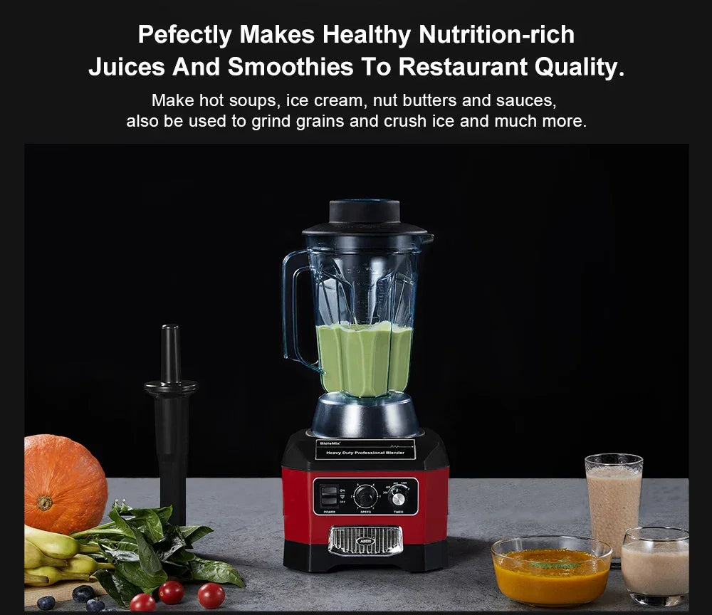 BPA Free Heavy Duty Professional Commercial Bar Blender Food Mixer Juicer Ice Crusher Smoothie Maker Max 2200W Peaceful Pleasures Health and Wellness