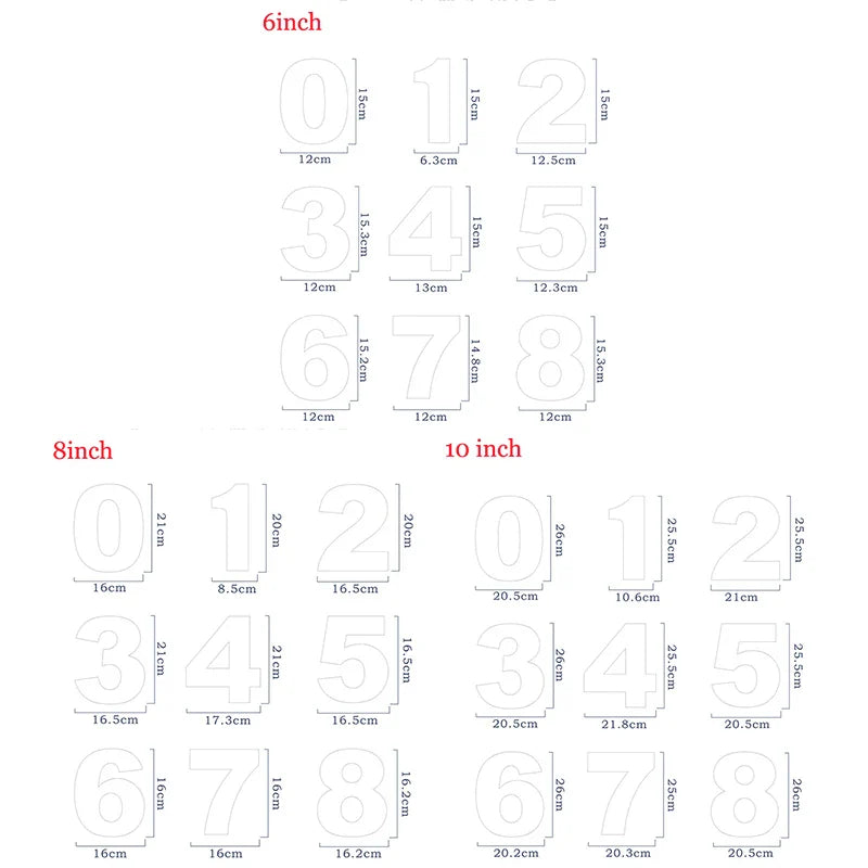 9-Piece Number Cake Molds Set – Fondant Decorating 0–8