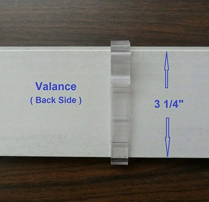 Valance Clips 6pcs 3-1/4'' Window Blinds Hidden Clip Clear Plastic for Horizontal Blinds Valance Retainer Holder Peaceful Pleasures Health and Wellness