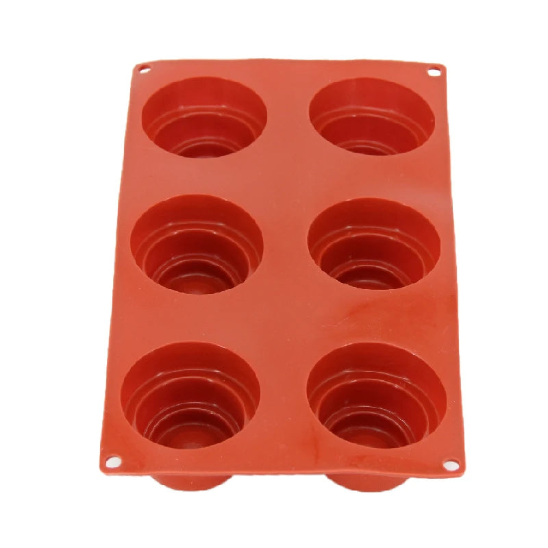 6-Cavity Spiral Tower Silicone Baking Mold – Mousse, Cake, Chocolate & Soap Mold, Oven Safe