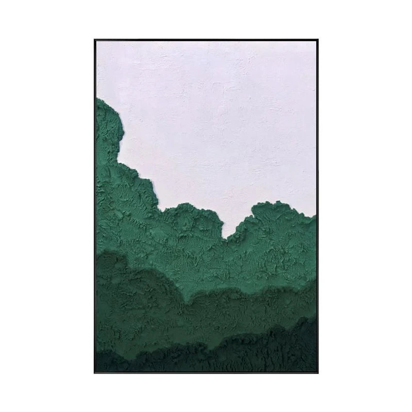 Custom Handmade Canvas Oil Painting Frameless Wall Art Decor Modern Abstract Mural Living Room Bedroom Restaurant Hotel Poster Peaceful Pleasures Health and Wellness light green 50cmx60cm