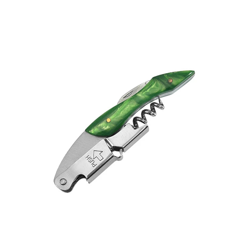 Wine Opener, Professional Waiters Corkscrew, PU Bag, Bottle Opener and Foil Cutter Gift for Wine Lovers Peaceful Pleasures Health and Wellness M Resin handle