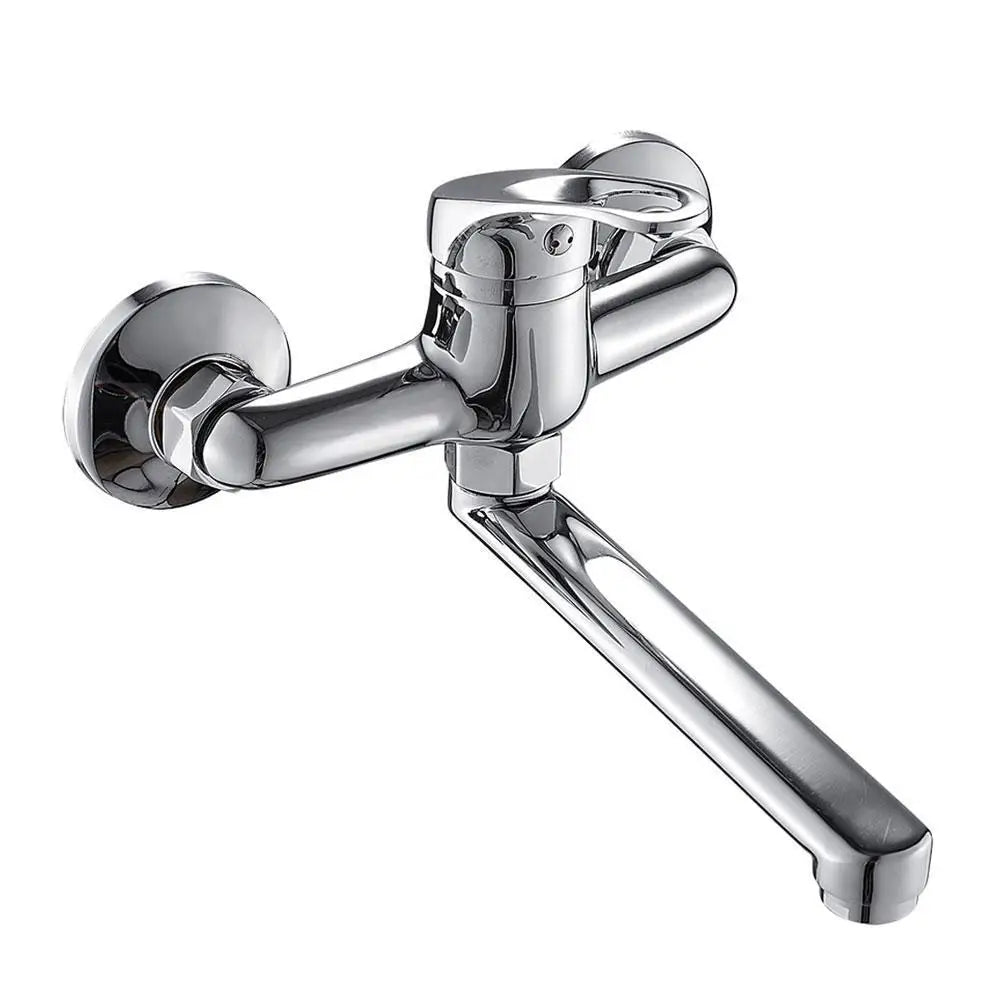 AOGUTU Wall Mounted Single Handle Kitchen Faucet Hot Cold Mixer