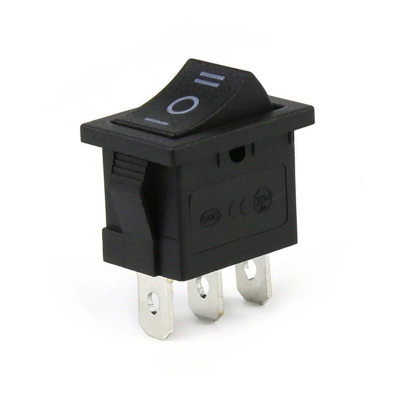 5PCS Rocker Switch 15*21mm Mini Black 3 Pin / 6 Pin on/Off/On AC 6A/250V 10A/125V KCD1 Power Button Switch Peaceful Pleasures Health and Wellness