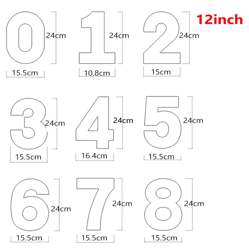 9-Piece Number Cake Mold Set (0–8) – 12-Inch Food-Grade PP, DIY Birthday Cake Decorating Molds
