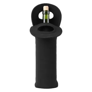 Neoprene Wine Tote Cooler Package for One Bottle Bag Reusable Carrier Cooler Bag for Wedding Birthday Free Shipping Insulated Peaceful Pleasures Health and Wellness Solid Black