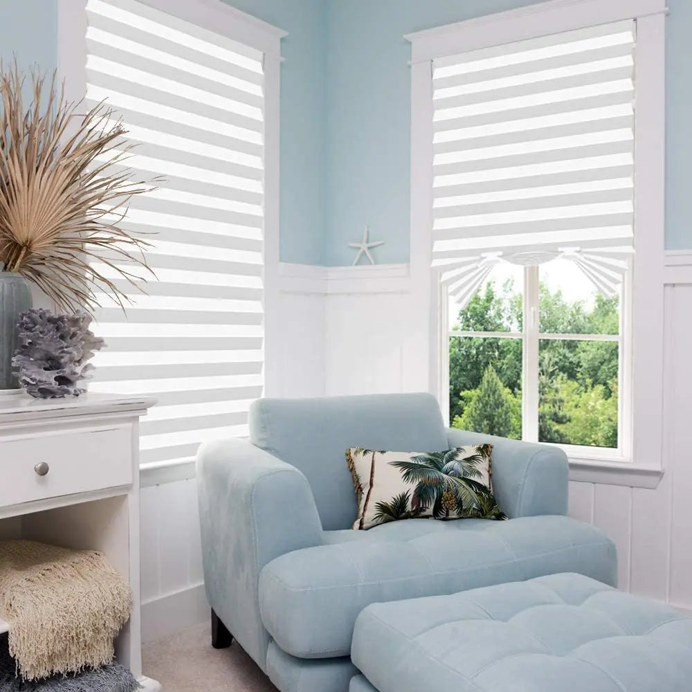 Pleated Window Shade Adhesive Blinds Light Blocking Fabric Shade Half blackout For Window Door Zebra Roman Curtain Temporary Peaceful Pleasures Health and Wellness