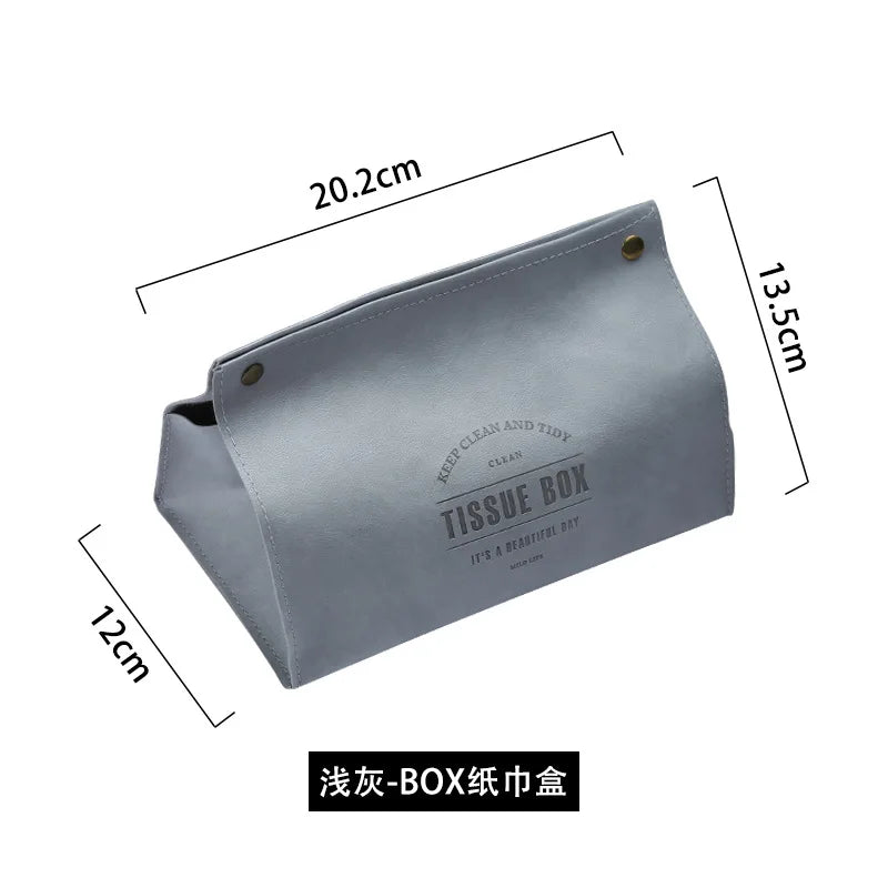 PU Leather Tissue Box & Napkin Holder – Portable Elegant Container for Home, Car & Office | 5 Colors