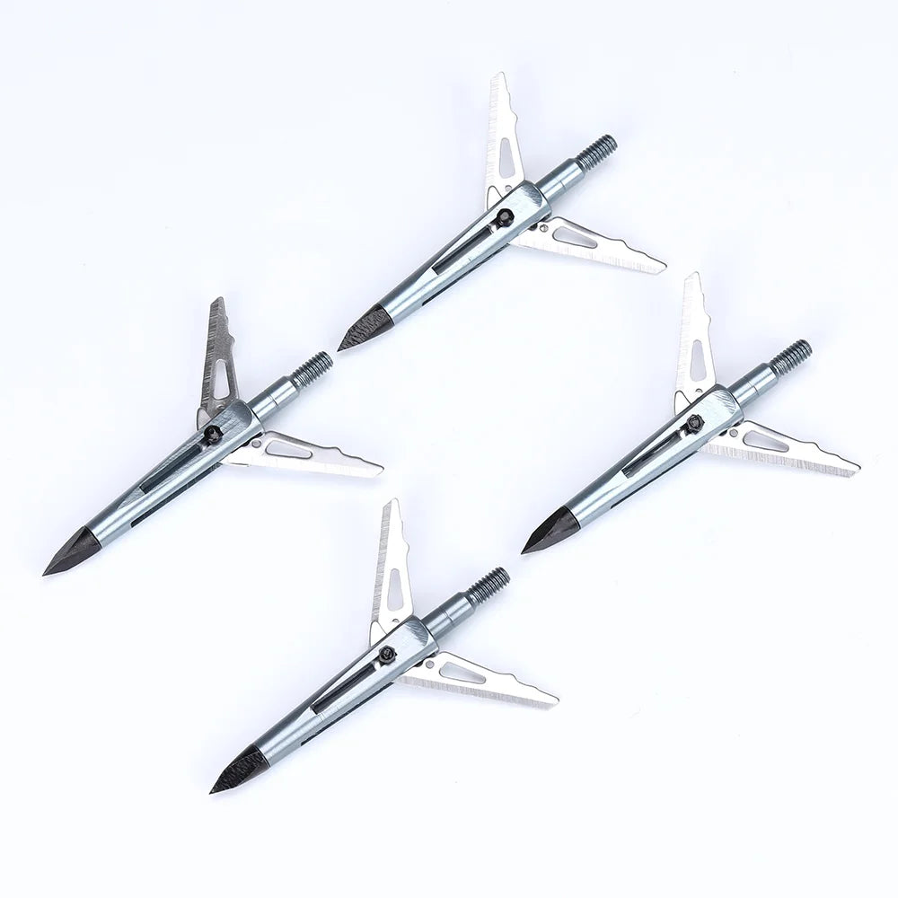 3 6 Hunting Archery Fixed 2 Blade Broadhead Stainless Alloy Arrowhead