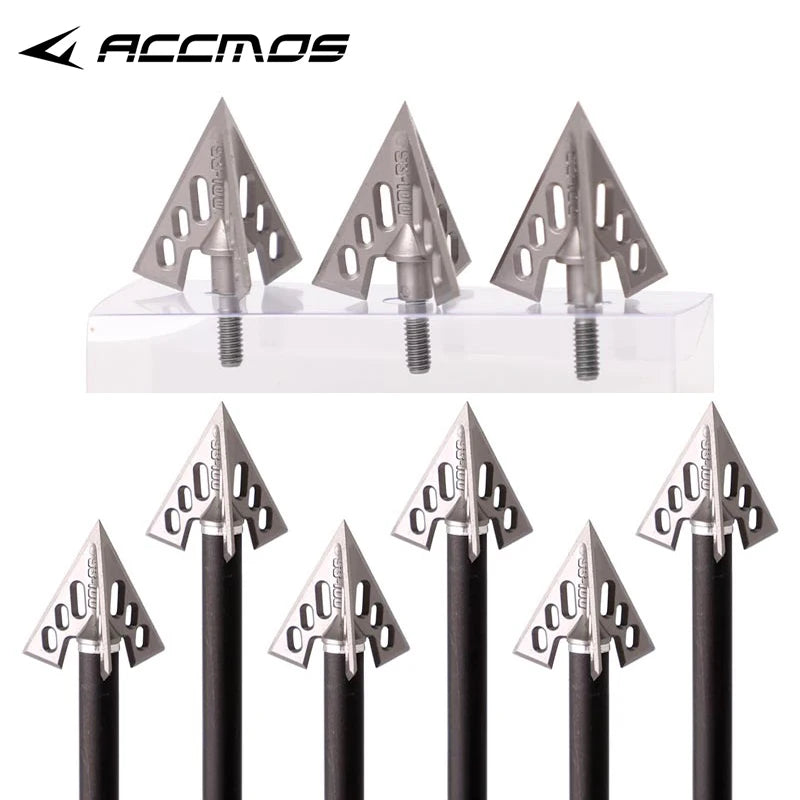 Archery Arrowheads Shooting Hunting Broadhead Points 100Grain 3-Blade