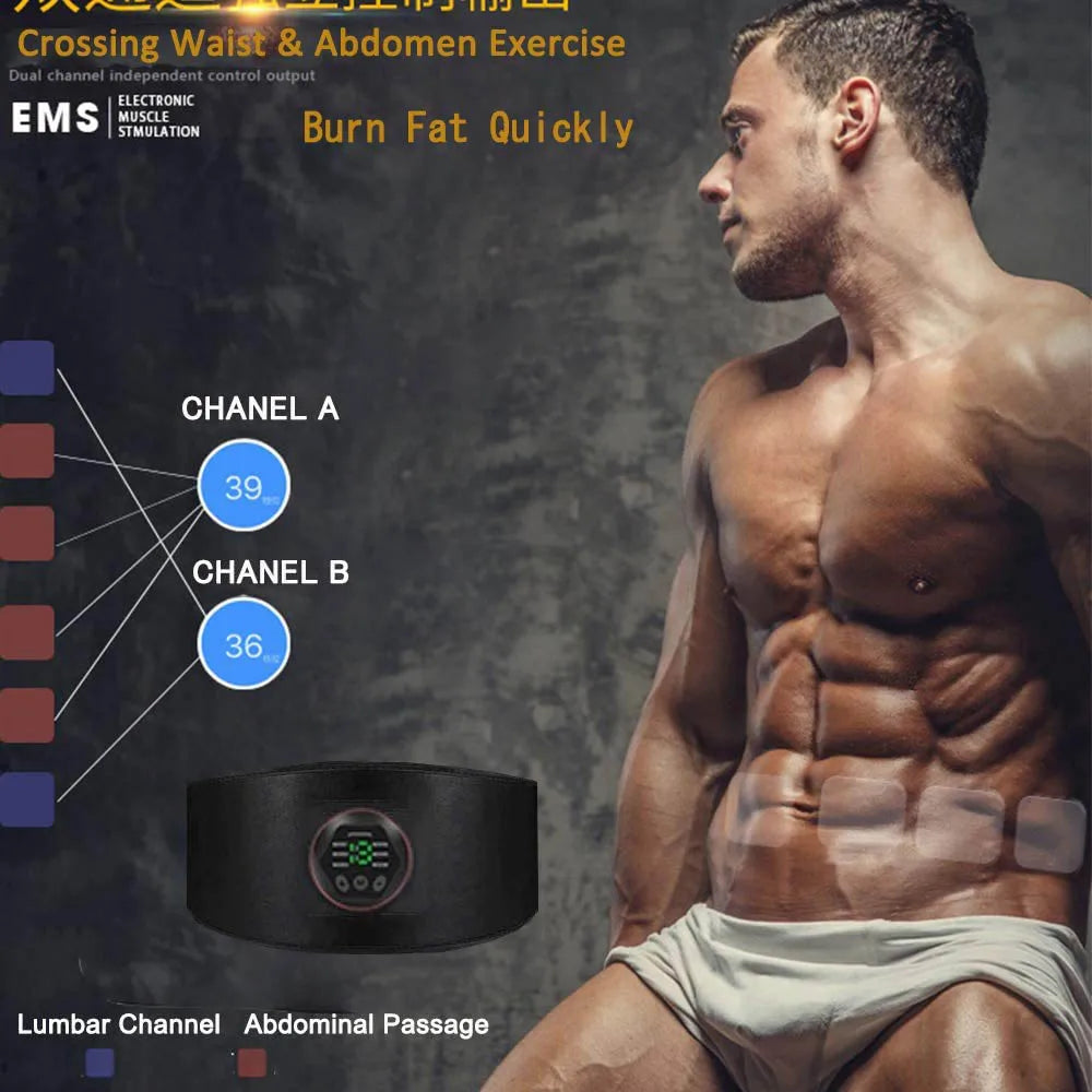 EMS ABS Stimulator Belt – Electric Muscle Toning Trainer