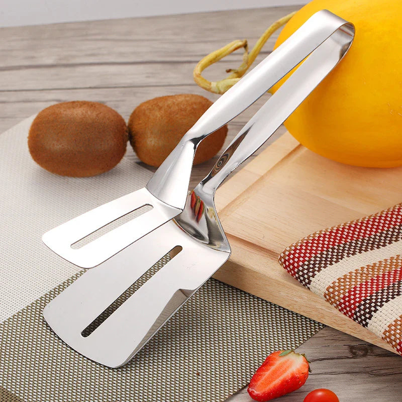 Stainless Steel BBQ Tongs – Grill & Kitchen Clamp Turner