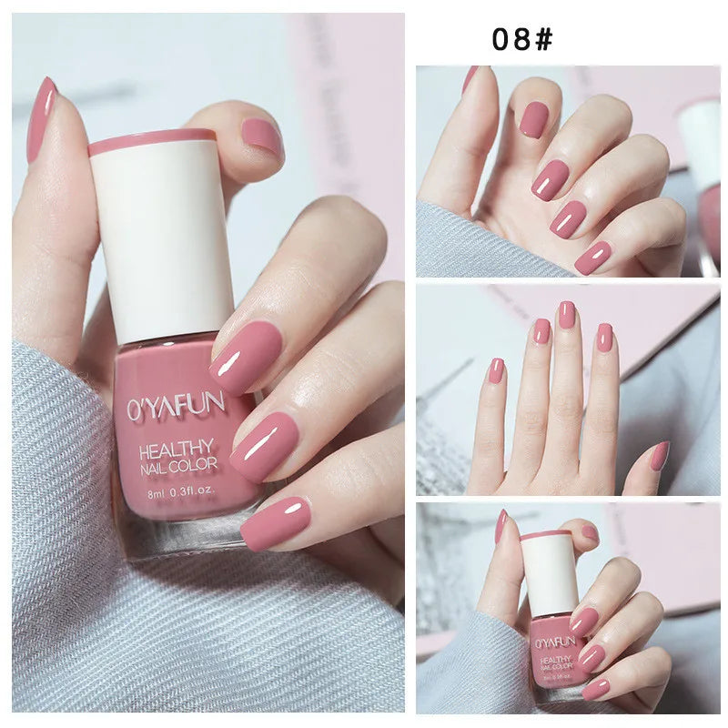 Quick-Dry Tearable Nail Polish | Glitter Matte Waterproof 40 Colors