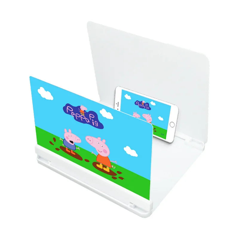 10X Mobile Phone Screen Magnifying Glass HD 3D Magnifying Glass Foldable Pressure Fresnel Lens Peaceful Pleasures Health and Wellness WHITE