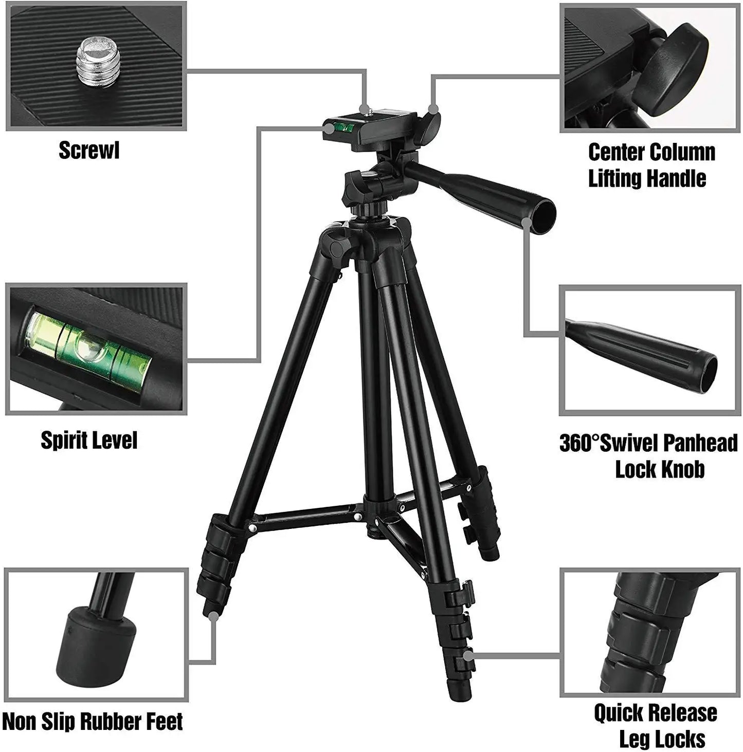 VeFly Smartphone Tripod with Bluetooth Remote | 100cm Aluminum