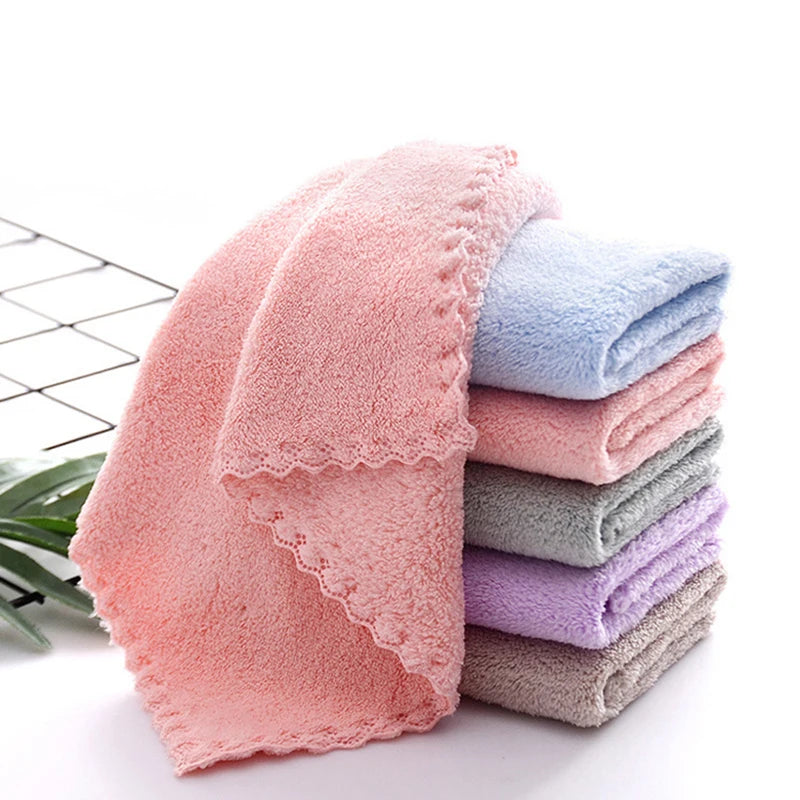 Coral Fleece Hand Towel – Absorbent Kitchen Cleaning Cloth